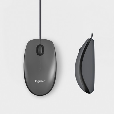 Ratón Logitech M100/ Hasta 1000 DPI/ Negro