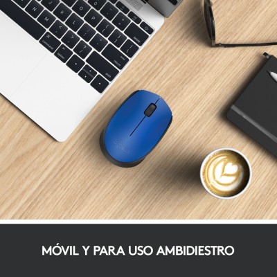 Ratón Inalámbrico Logitech M171/ Hasta 1000 DPI/ Azul