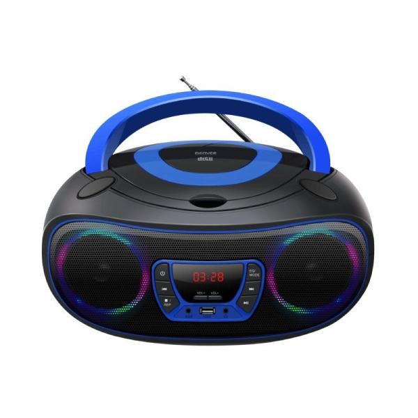 REPRODUCTOR CD DENVER TCL-212BTBLUE - 2*2W SALIDA - RADIO FM - MP3 - USB - FUNCIÓN BLUETOOH - LUCES LED