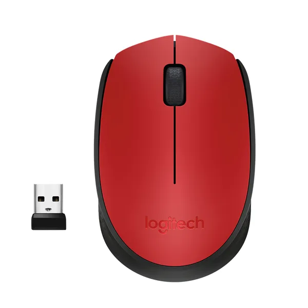 Ratón Inalámbrico Logitech M171/ Hasta 1000 DPI/ Rojo