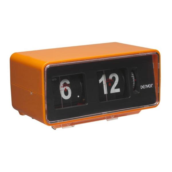 DESPERTADOR DENVER CR-425 - RADIO FM - ALARMA AL TIMBRE O RADIO - FLIP RETRO DE DÍGITOS - BATERÍA