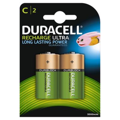 PACK 2 PILAS TIPO C RECARGABLES DURACELL HR14 - NIMH - 1.2V -