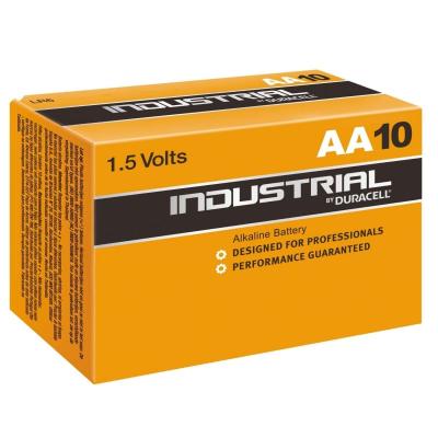 PACK DE 10 PILAS DURACELL INDUSTRIAL ID1500 - 1.5V - ALCALINA AA