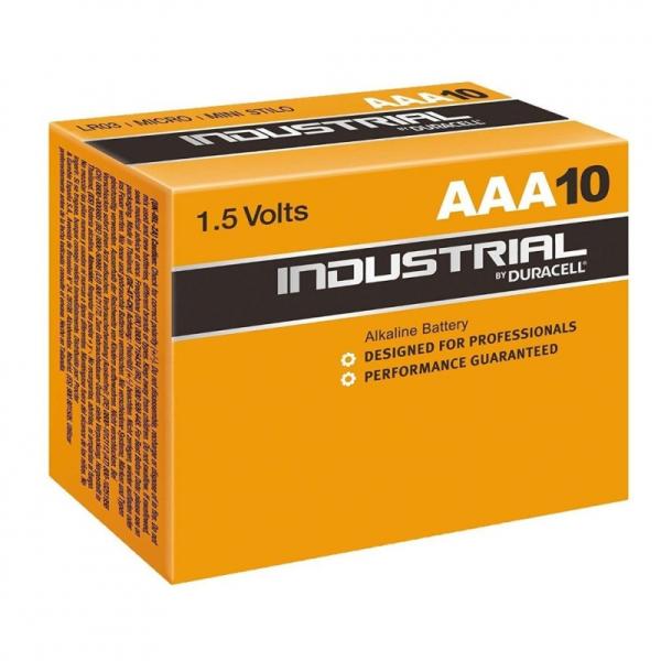 PACK DE 10 PILAS AAA DURACELL INDUSTRIAL ID2400B10 - 1.5V - ALCALINA