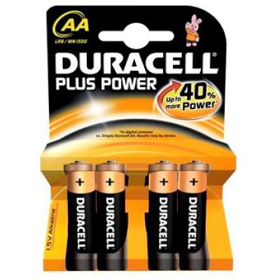 Pack de 4 Pilas AA Duracell Plus Power LR6/ 1.5V/ Alcalinas