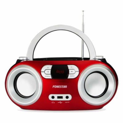 RADIO CD FONESTAR BOOM-100R ROJO - BT 4.0 - 2X2W - FM -