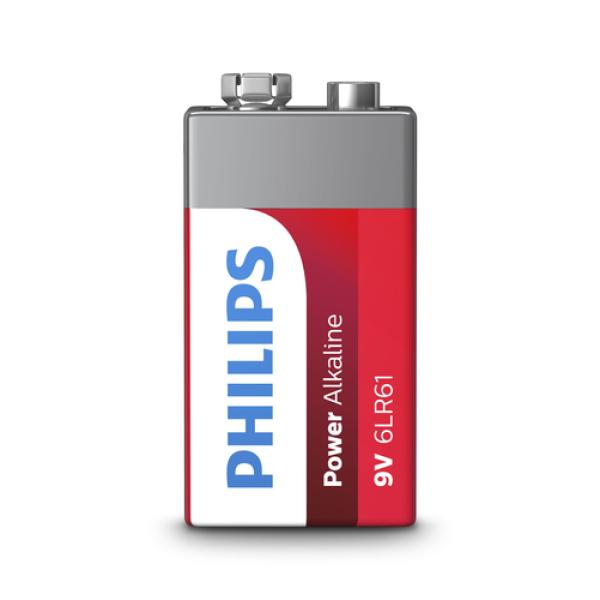 Pila Alcalina Philips 6LR61P1B/05/ 9V