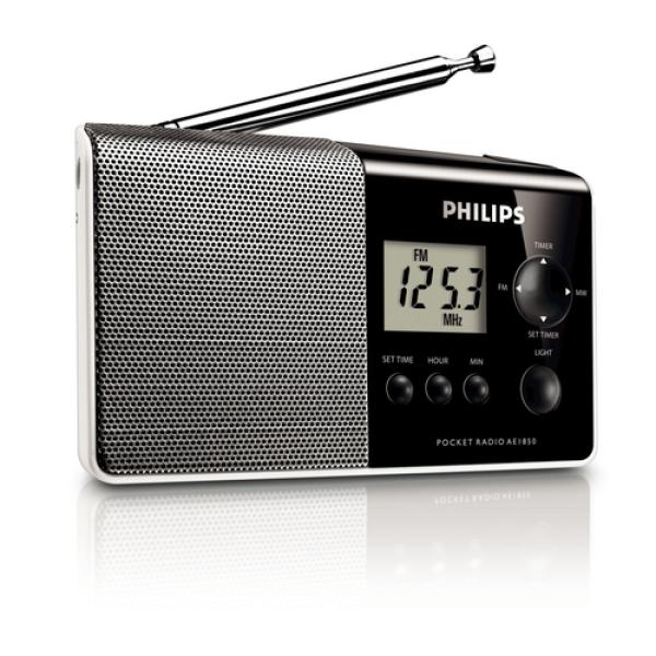 RADIO PORTÁTIL PHILIPS AE1850/00 - OM/FM - 100MW RMS - PANTALLA LCD - RETROILUMINACIÓN - JACK 3.5M - 2*PILAS AA