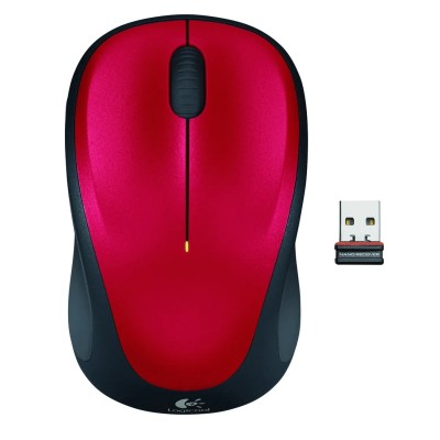 Ratón Inalámbrico Logitech M235/ Hasta 1000 DPI/ Rojo