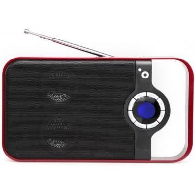 RADIO PORTÁTIL SUNSTECH RPDS250RD RED - FM - 30 PRESINTONIAS -