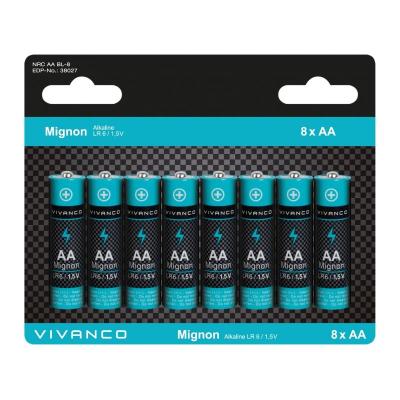 Pack de 8 Pilas AA Vivanco/ 1.5V