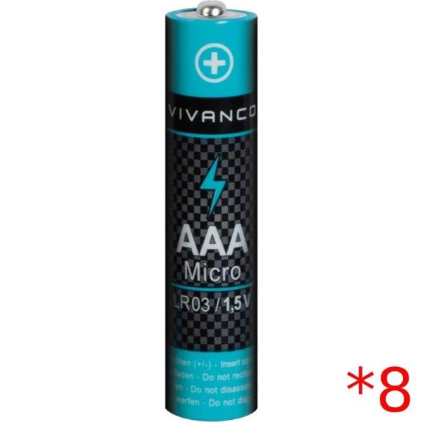 Pack de 8 Pilas AAA Vivanco/ 1.5V