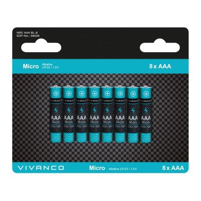 Pack de 8 Pilas AAA Vivanco/ 1.5V