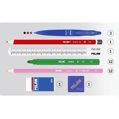 Pack Milan Drops 08872DP/ 4 Estuches Portatodo/ Contenido