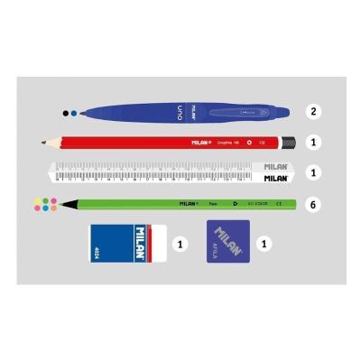 Kit 2 Estuches Portatodo Milan Hey Boy/ 135 x 215 x 65mm/ Azul