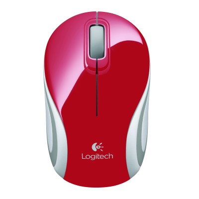 Ratón Mini Inalámbrico Logitech M187/ Hasta 1000 DPI/ Rojo