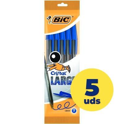 Bolígrafos de Tinta de Aceite Bic Cristal Large 888746/ 5