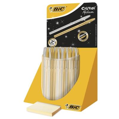 EXPOSITOR BIC CON BOLIS CRISTAL ORO Y PLATA - 40 UNIDADES