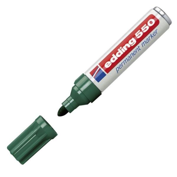 ROTULADOR PERMANENTE PUNTA REDONDA 3- 4 MM VERDE EDDING 550