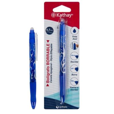 Bolígrafo de Tinta de Gel Borrable Kathay 86200030/ Azul