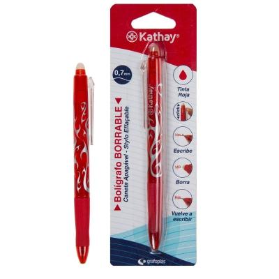 Bolígrafo de Tinta de Gel Borrable Kathay 86200051/ Rojo