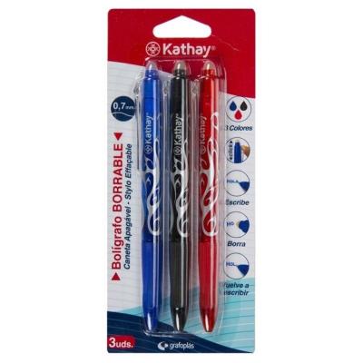 Bolígrafos de Tinta de Gel Borrable Kathay 86200199/ 3