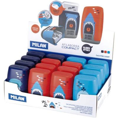 Caja de Afilaborras Milan Compact Shark Attack/ Doble / 16