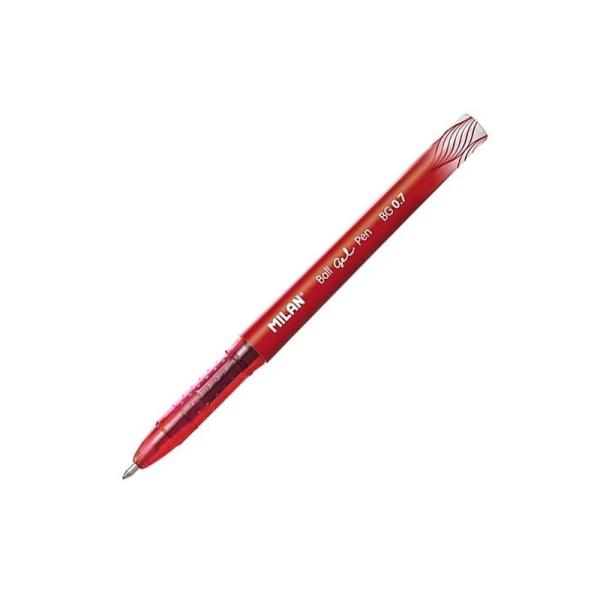 Caja de Bolígrafos de Tinta de Gel Milan Ball Gen Pen MLN1765819325/ 25 unidades/ Rojos