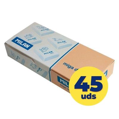 Caja de Gomas de Borrar Milan CMM445/ 45 unidades/ Blanca