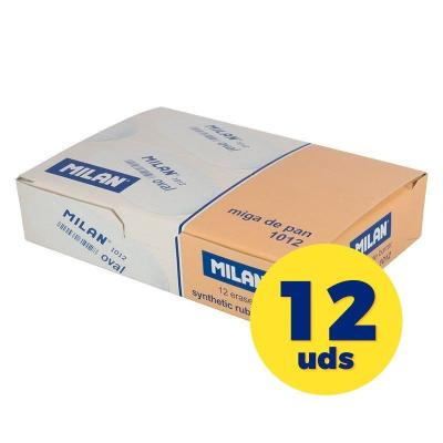 Caja de Gomas de Borrar Milan Oval CMM1012/ 12 unidades