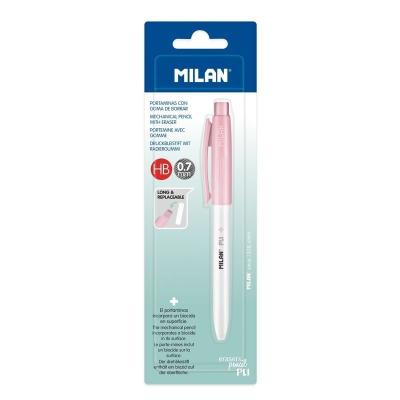 Caja de Portaminas con Goma Milan PL1 +/ 0.7mm/ 12 unidades/