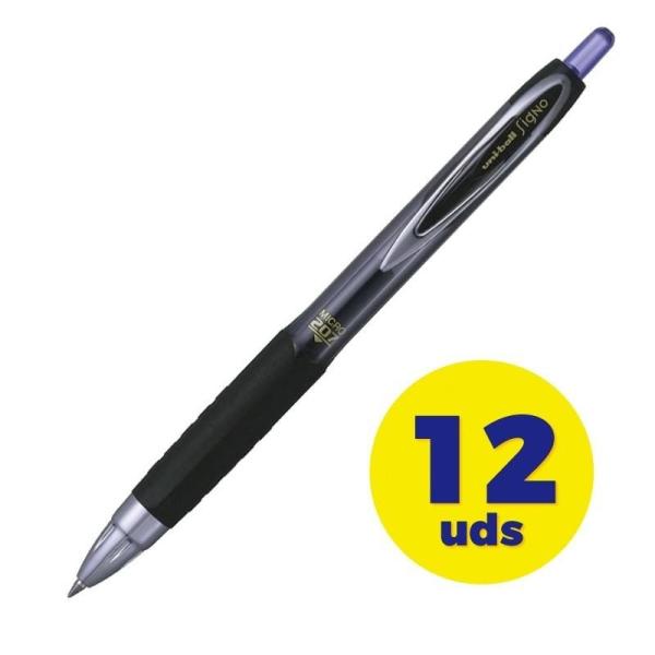 Caja de Bolígrafos de Tinta Gel Retráctil Uni-Ball Jetstream Signo UMN207/ 12 unidades/ Azul