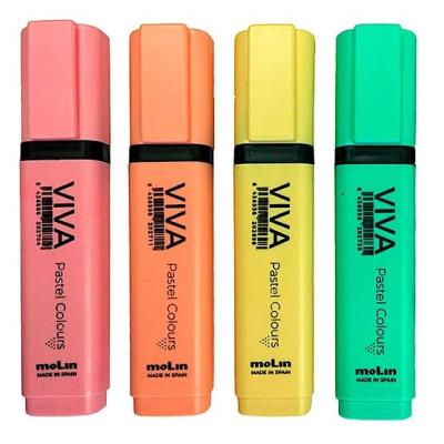 Marcadores Fluorescentes Molin RTF240-04P-W/ 4 unidades/