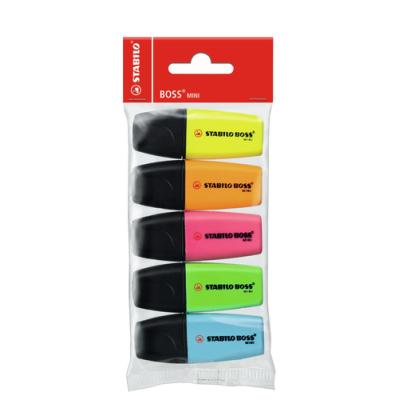 ESTUCHE 5 MARCADORES FLUORESCENTES STABILO BOSS MINI POP -