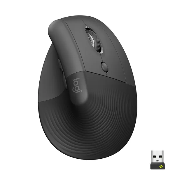 Ratón Ergonómico Inalámbrico por Bluetooth/ 2.4GHz Logitech Lift Vertical Ergonomic Mouse/ Hasta 4000 DPI/ Grafito