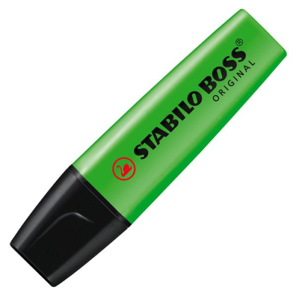 Caja de Marcadores Fluorescentes Stabilo Boss Original/ 10 unidades/ Verdes