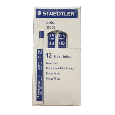 Minas Staedtler Polo 257 05-HB/ HB/ 0.5mm/ Tubo con 12 Minas/12