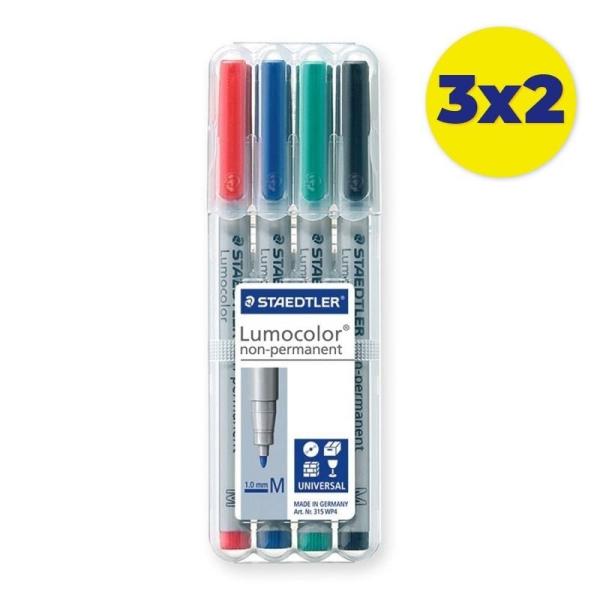 Promocion 3x2 Rotuladores Staedtler Lumocolor 313/ 0.4mm/ 4 unidades/ Colores Surtidos