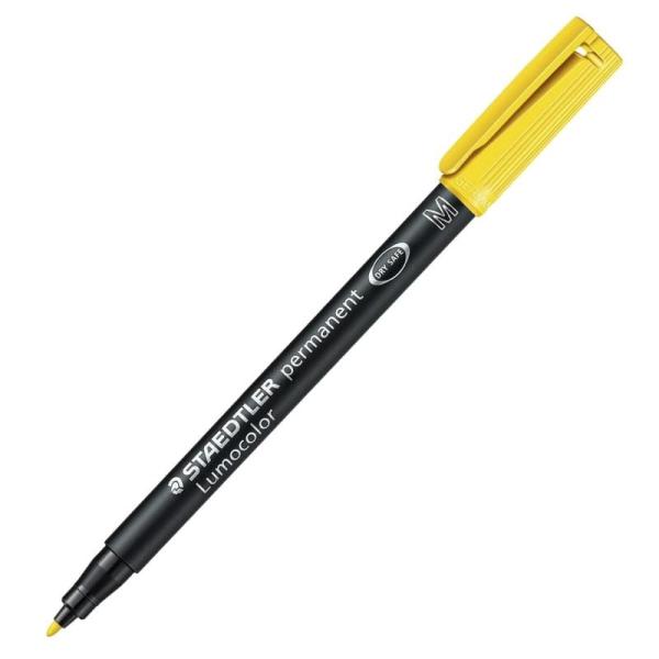 Rotulador Permanente Staedtler Lumocolor 317/ 1mm/ Amarillo