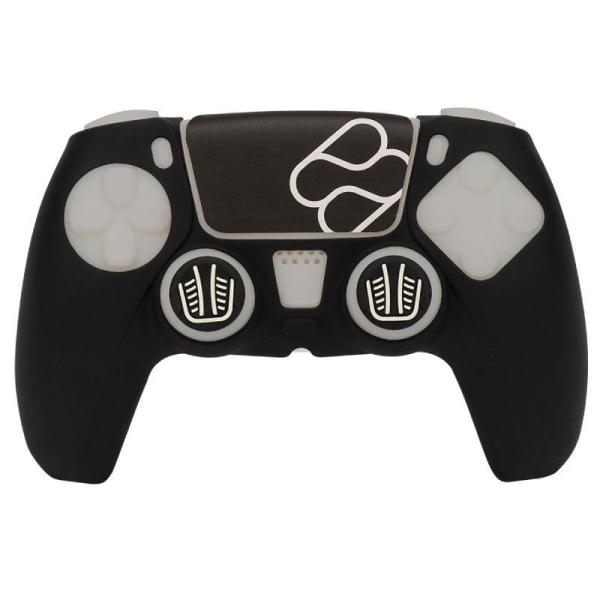 Funda Silicona + Grips FR-TEC Custom Kit Basics para Mando PS5/ Negro