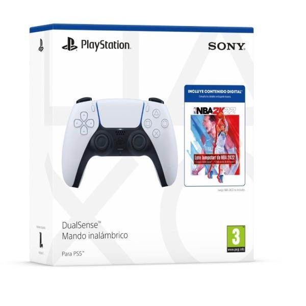 Gamepad Inalámbrico Sony DualSense para PS5 + Lote Jumpstart NBA 2K22 Edición Estándar/ Blanco