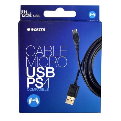 Cable USB 2.0 Woxter W8105 para PS4/ USB Macho - MicroUSB