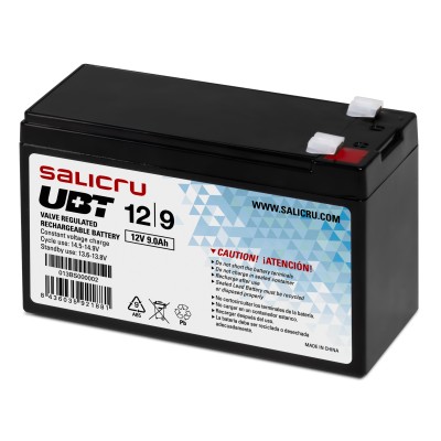 Batería Salicru UBT 12/9 compatible con SAI Salicru según