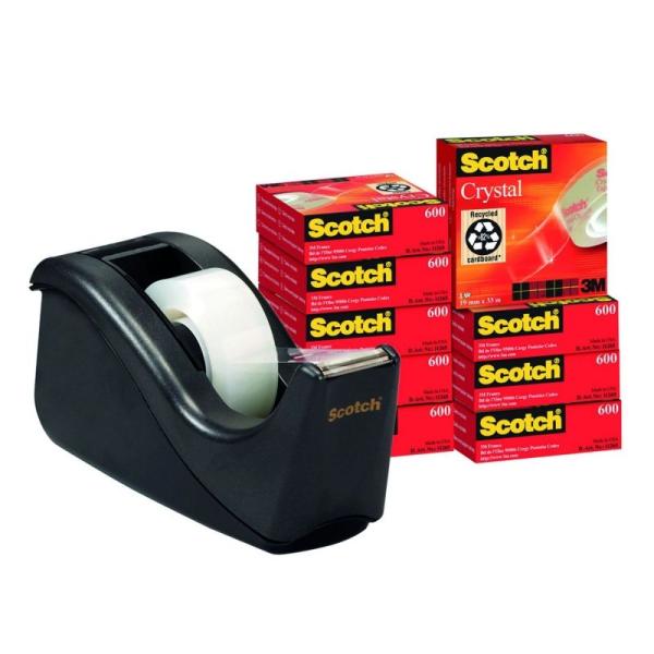 Dispensador de Cinta Adhesiva Scotch - 3M C60/ 1.9cm x 33m/ 10 unidades de Cinta