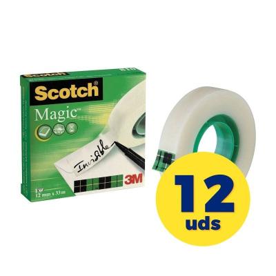 Caja de Cinta Adhesiva Transparente 3M Invisible Scotch Magic/