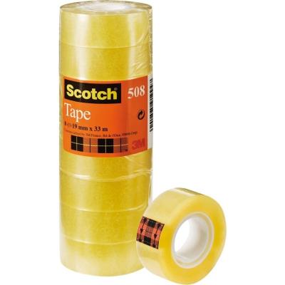 Cinta Adhesiva Transparente 3M Scotch 508/ 1.9cm x 33m/ 8