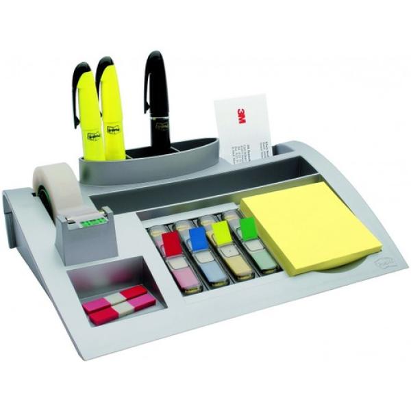 ORGANIZADOR DE MESA +POST IT BLOC NOTAS 654 + POST IT INDEX 4 DISP PEQUEÑOS + ROLLO CINTA SCOTCH MAGIC 19X33M