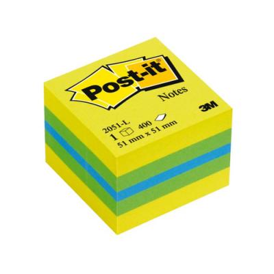 Notas Adhesivas 3M Post-It Mini Cubo 2051-L/ 5.1 x 5.1cm/ 3