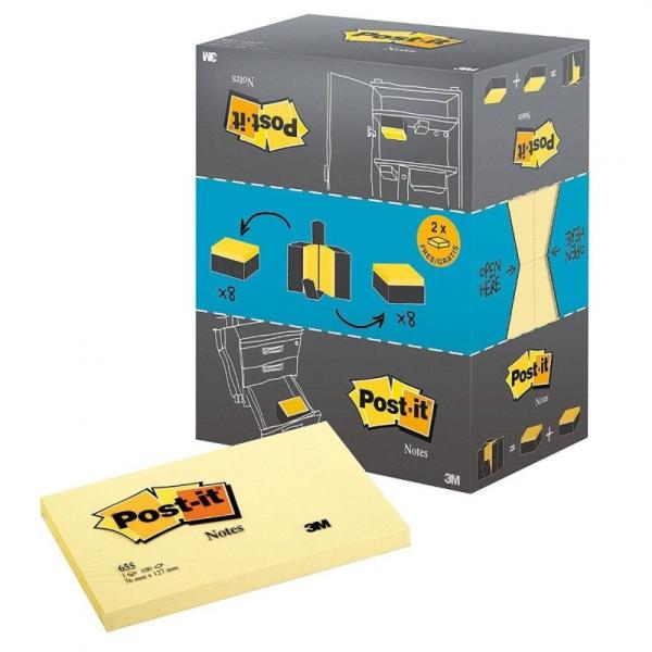 PACK AHORRO 16 BLOCS DE NOTAS ADHESIVAS 76 X 127MM. 100HOJAS POST-IT - 3M