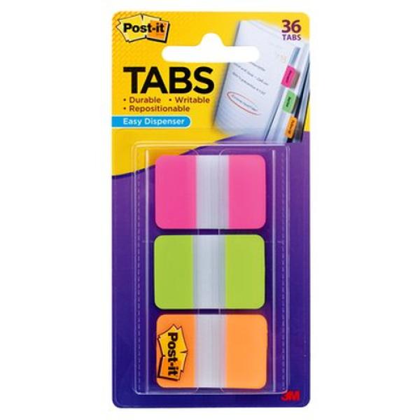 MARCADOR INDEX POST-IT RIGIDO MEDIANO ROSA, VERDE Y NARANJA CON DISPENSADOR FUNDA 3X22